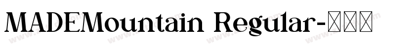 MADEMountain Regular字体转换